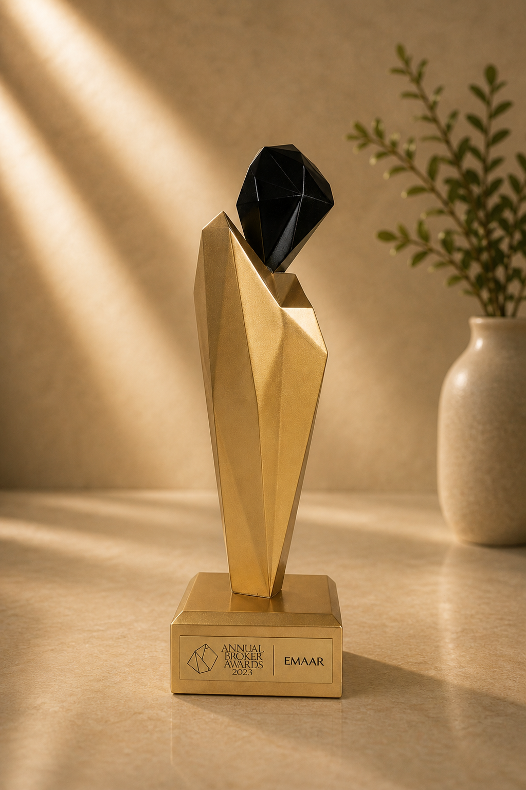 EMAAR Annual Broker Awards 2023 Gold Trophy